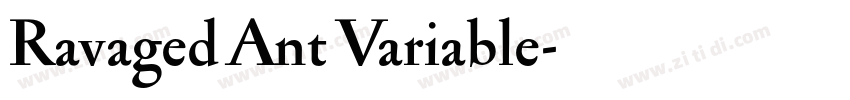 Ravaged Ant Variable字体转换